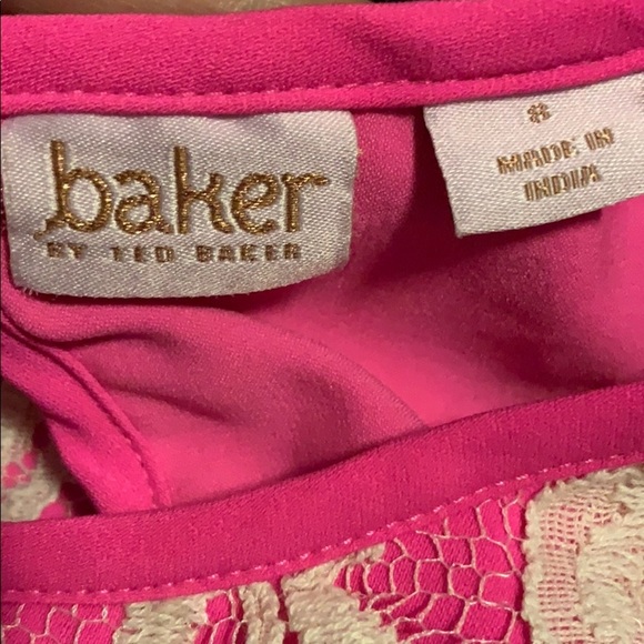 Ted Baker Sleeveless Pink Lace Skater Dress size 8 - Picture 5 of 5